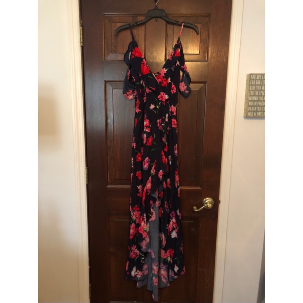 Express Floral Hi-Lo Maxi Dress
